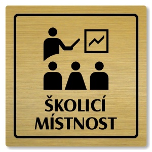Školicí místnost, 80x80mm, zlatá, Arizona